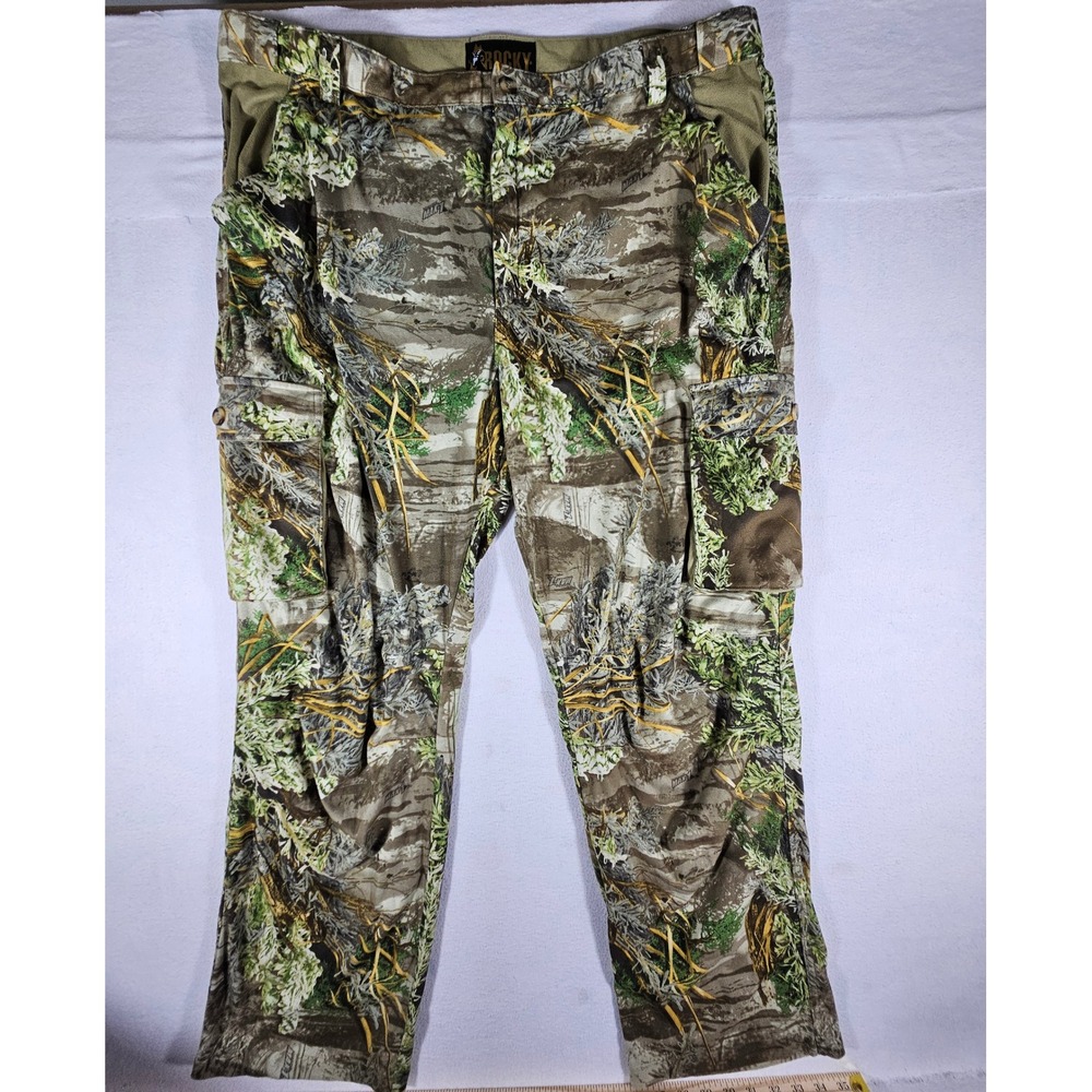 Rocky Mens Camo Hunting Pants ScentIQ Atomic Camouflage 2XL 600555 Green Brown